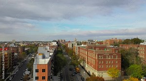 A Distant View of a Voting Site in the Critical 2020 Presidential Election