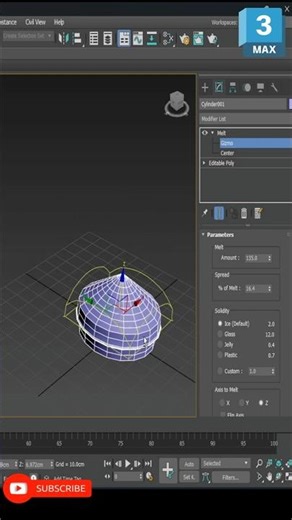 3ds max melt modifier. #shortvideo #viral #3dsmax #shortvideo
