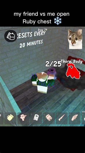 my friend vs me open 🤯 Ruby chest #roblox#shorts