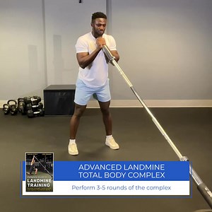 In landmine training protocols, a complex refers to a series of exercise sets performed one after the other using a single piece of equipment. There are no breaks between movements, no changing weights, and you hold onto the equipment throughout. The number of reps can vary for each exercise, but generally, they’re kept low. When selecting a weight for the complex, focus on challenging your weakest body parts to ensure balanced and effective training. Try this advanced conditioning complex and f