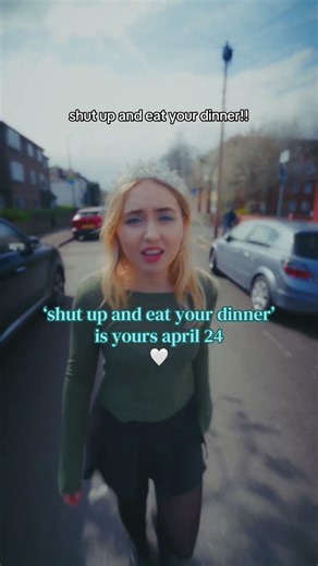 surprise!! ‘shut up and eat your dinner’ is finally yours on april 24 🍝🍴 i wrote this song about