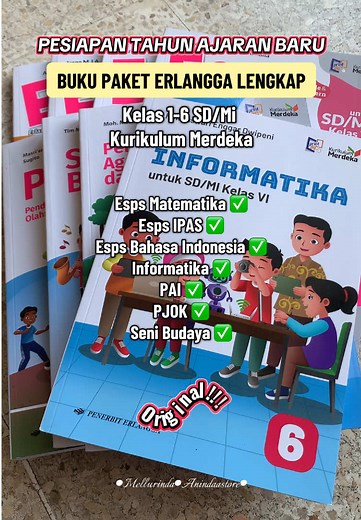 Buku Paket Erlangga SD/Mi Lengkap untuk Kurikulum Merdeka