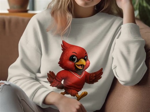 Cute Cardinal Bird Mascot Digital PNG Download, Cartoon Bird Clipart, Birdie Sublimation Design, Nursery Art, Red Bird Mascot Graphic - Etsy