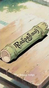 The Rejang tribe has its own unique ancient script. #IndonesiaFacts #Archipelago #Shorts