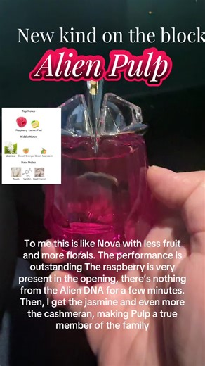 Alien Pulp by @Mugler lovely fruity floral #sotd #perfumetok #mugler #newperfume