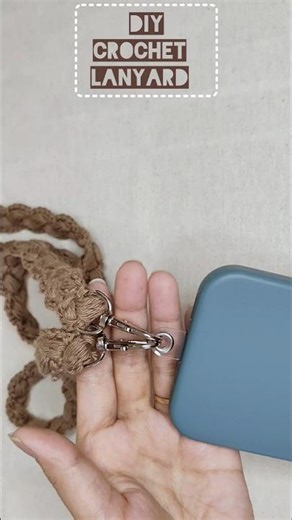 DIY Braided Crochet Lanyard | Aesthetic Phone Strap Wristlet Tutorial#​#Crochet​#Handmade​#YarnLove