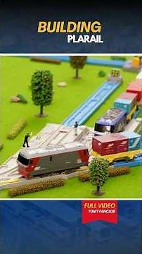 Plarail DF200 Red Bear Pulling a Long Container Train