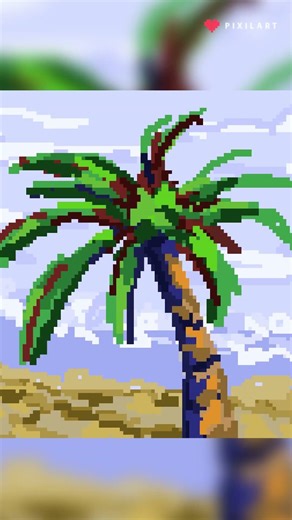 Palm Tree prompt #pixilart #pixelart