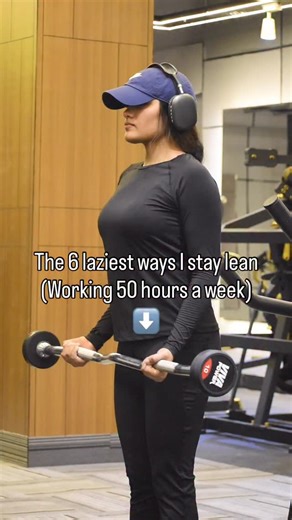 Sanskriti on Instagram: "The 6 laziest ways I stay lean (Working 50 hours a week) 🤍 Save this list for later ✅ 6 simple habits that keep me lean while working 50+ hours.. steal these 👇 1️⃣ Train before work — not “after” If you have a 7–6 job, or 9–5 set your first meeting with yourself at 6 AM or 5 AM. Your 6 PM self will be tired, stressed, and full of excuses. Morning removes the variable. 2️⃣ Put meals on automation Pick 3–4 repeat meals and pre-buy the ingredients weekly. Example for busy