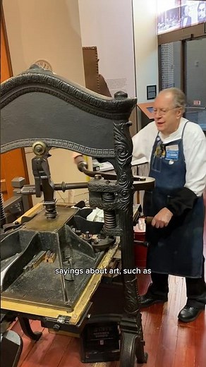 Howard demonstrates printing some art for Go To An Art Museum Day (November 9)