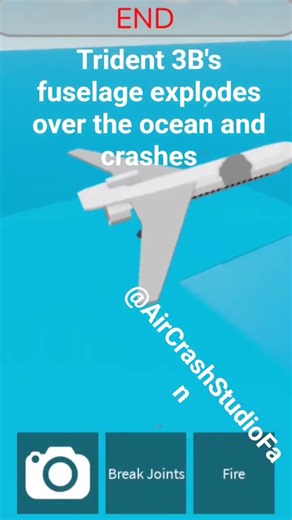 Trident 3B's rear fuselage explodes over the ocean @Niorobloxian