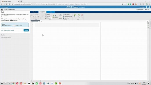 【一分钟学Matlab】Matlab onramp 3.2 editor 编辑器
