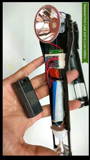 Upgrade Your Old Torch Light Battery (Lead-acid to Lithium Battery)- Good Idea #power_gen #upgrade
