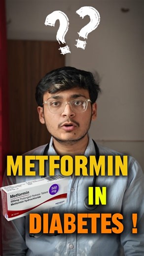 Ansh Jain | MBBS | Med Creator on Instagram: "Why Metform is Given in Diabetes ? 👨‍⚕️🥼🩺 Metformin (a Biguanide) works by telling the liver to stop making extra sugar 🛑, helping your body use insulin better 💪, and slightly reducing sugar absorption from the gut 🍽️ — all through AMPK activation ⚡ to keep blood glucose in control 🩸📉. #mbbs #mbbsstudent #fyp #shorttopics #medicine #diabetes #metformin #pharmacology #neetpg #neetug #medicalcollege"