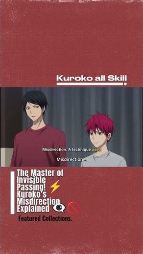 Kuroko’s Misdirection Explained! 🏀 The Art of Invisible Passing #KurokoNoBasket #Anime #Basketball