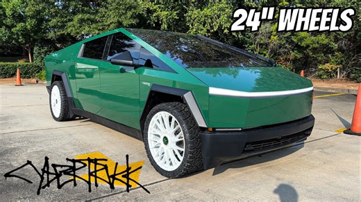 Transforming Tesla Cybertruck with 24 Inch Wheels & Offroad Tires