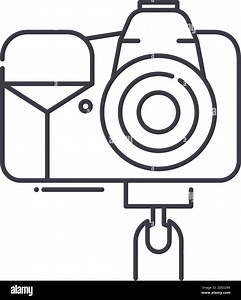 Dslr camera icon, linear isolated illustration, thin line vector, web design sign, outline concept symbol with editable stroke on white background Stock Vector Image & Art - Alamy