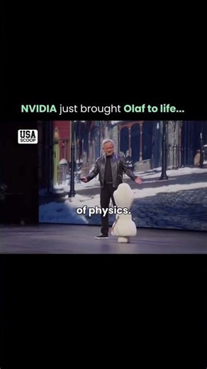 NVIDIA Reveals Real Life Olaf Robot at GTC 2026 🤖 | USA Scoop