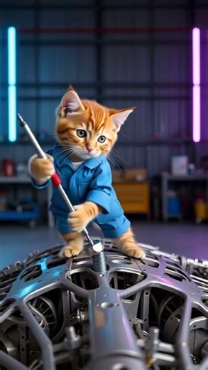 Engineer Kitten Creates an Airplane! ✈️🐱