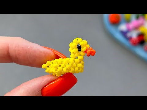 How to make beaded duck. Step-by-step tutorial 🪿