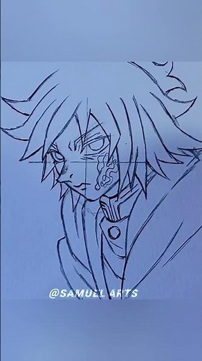 Giyu With Demon slayer mark Drawing #shorts