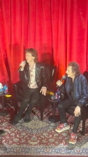 Mick Jagger & Ronnie Wood discuss new “Foreign Tongues” album release at listening party