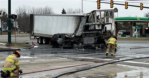 9 hurt after fiery crash in Canton Township