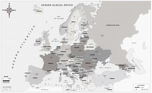 Mapa Politico De Europa Con Capitales Blanco Y Negro