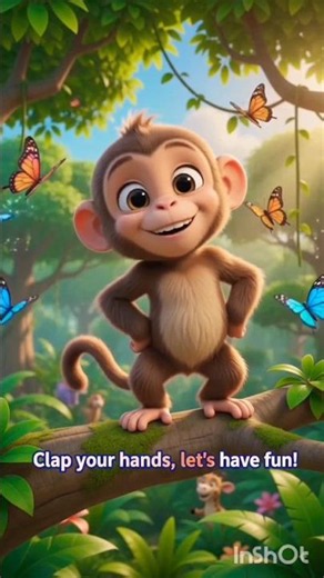 Monkey Dance 🐵 |little foot kids TV #shorts #preschoollearning