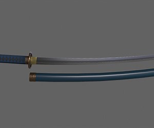ArtStation - PBR Katana Japanese Sword (Blue) Ver.2 | Resources