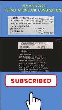 #jeemains #jeemaths #maths #permutation #combination #isc #cbse