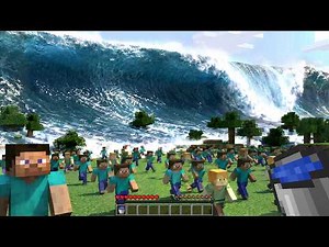 Realistic Water Tsunami in Minecraft (what will happen?) - GIANT Compilation