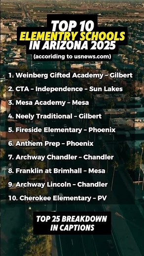 Top 25 Elementary Schools In Arizona 2025