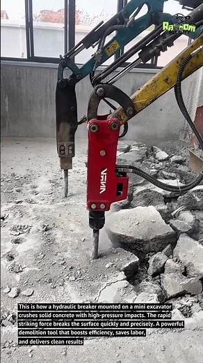 Hydraulic Breaker in Action – Fast Concrete Demolition Power!