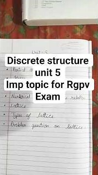 Discrete structure unit 5 imp topic for Rgpv 📖📝 #discretemathematics #discrete #discretestructure