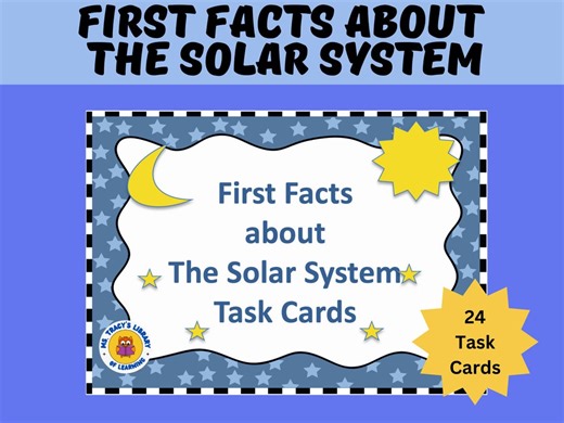 First Facts About the Solar System Task Cards - Etsy