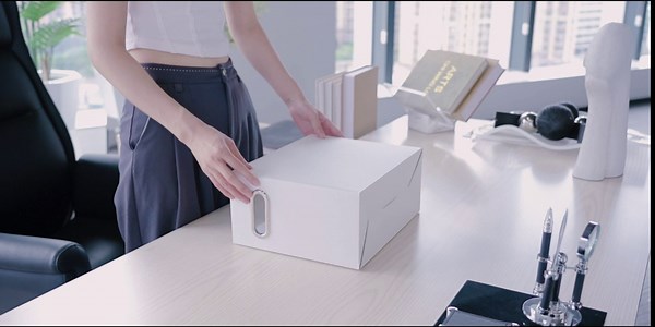 Oterri File Organizer, 4 Packs Small Storage Box, Cardboard File Folder Organizer, Collapsible File Box for Hanging File Folders Letter Size, Portable Filing Organizer with Handle (Olive)