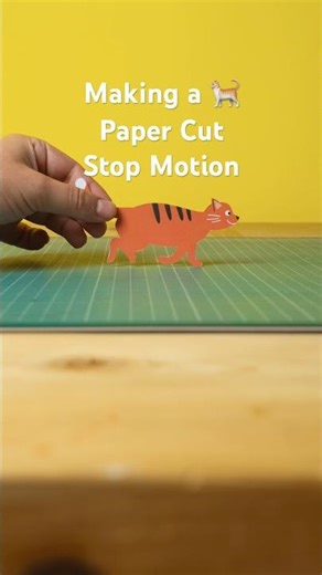 Stop Motion paper cut cat #stopmotion #papercut #animation #crafts