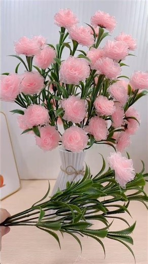 DIY soft tulle ribbon rose flower#handmade #handmadegifts #flowers #gift #ribbon #rose #diycrafts