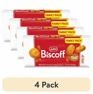 (4 pack) Biscoff Sandwich Cookies, Cookie Butter Creme, 2 Fresh Packs (11 cookies per pack)