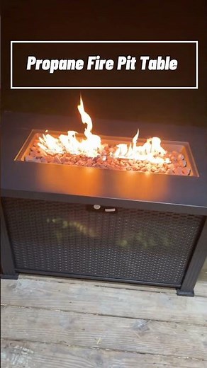 Upgrade your outdoor space with this propane fire pit table! #firepit