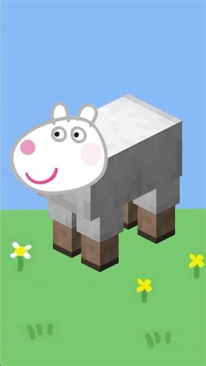 Minecraft animals and sounds with Peppa Pig heads