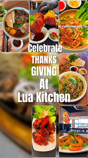 🦃 𝐖𝐞’𝐫𝐞 𝐎𝐏𝐄𝐍 𝐨𝐧 𝐓𝐡𝐚𝐧𝐤𝐬𝐠𝐢𝐯𝐢𝐧𝐠! If you’re looking for a delicious meal without the stress of cooking, Lua Kitchen is here for you! We offer a wide variety of Asian dishes and a spacious, comfortable dining area—perfect for family gatherings and group meals 💛 and to make your day even sweeter, we are preparing 𝐜𝐨𝐦𝐩𝐥𝐢𝐦𝐞𝐧𝐭𝐚𝐫𝐲 𝐝𝐞𝐬𝐬𝐞𝐫𝐭 for all dine-in guests 💕 📍 5014 N Jupiter Rd, Garland Wishing everyone a warm and happy Thanksgiving. Thank you for support