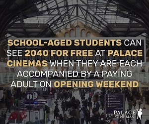 2040 is releasing in Australian cinemas this week! Directed by and starring Damon Gameau (That Sugar Film), 2040 is a positive and empowering journey to explore what the future could look like by the year 2040 if we simply embraced the best solutions already available to us to improve our planet and shifted them rapidly into the mainstream. Palace Cinemas are offering FREE ENTRY for all school-aged students to see 2040 this weekend if accompanied by a paying adult. One child per adult right acro