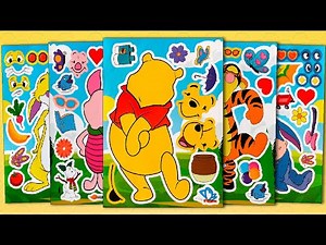 WINNIE THE POOH STICKER BOOK MAKEOVER | CREATE FUN SCENES WITH PIGLET, TIGGER & EEYORE