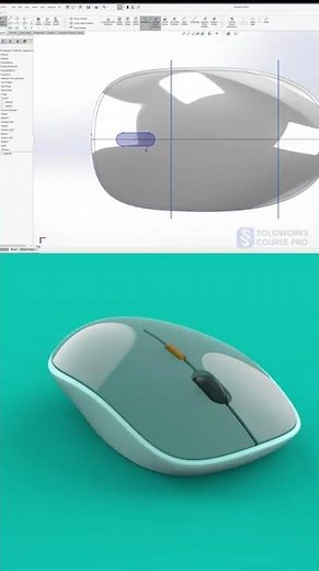 PC Mouse Design in SOLIDWORKS