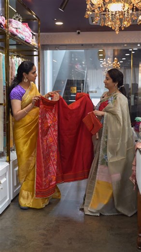 Nool Zari on Instagram: "This isn’t just an Ikat saree. It’s curated with intention. A South Indian Ikat body, elevated with a North Indian Mata border — where traditions meet, and craftsmanship evolves. That’s the Nool Zari signature.✨ 📍 plot no 1A Advant Glimpse, Gandipet Main Road, Hyderabad 📞 6300021177 for details #NoolZari #CuratedSarees #IkatSaree #ValueAddition #SareeCuration #NorthMeetsSouth #IndianWeaves #FusionWeaves #SareeReels #HandloomLuxury #TextileStories #HeritageWithATwist #S