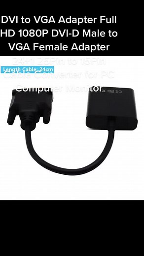 DVI to VGA Adapter Full HD 1080P DVI-D Male to VGA Female Adapter 24 1 25Pin to 15Pin Cable Converter for PC Computer Monitor