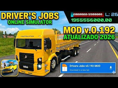 Drivers Jobs Online Simulator v. 0.192 🔥 Dinheiro Infinito + Tudo Desbloqueado + Level Máx (2026)