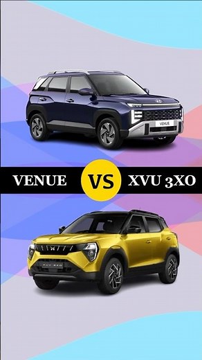Hyundai VENUE vs Mahindra XUV 3XO #venue #xuv #xuv3xo #car